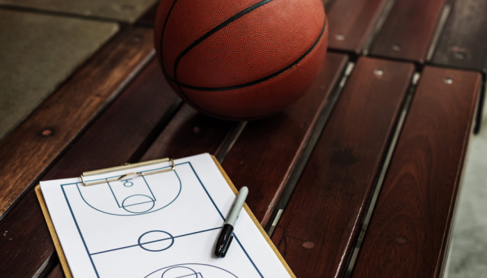 Basketball and whiteboard